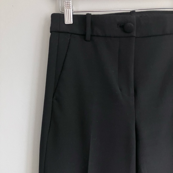 J CREW Black Straight Leg Flat Front High Rise Trouser Size 2 - Picture 2 of 11